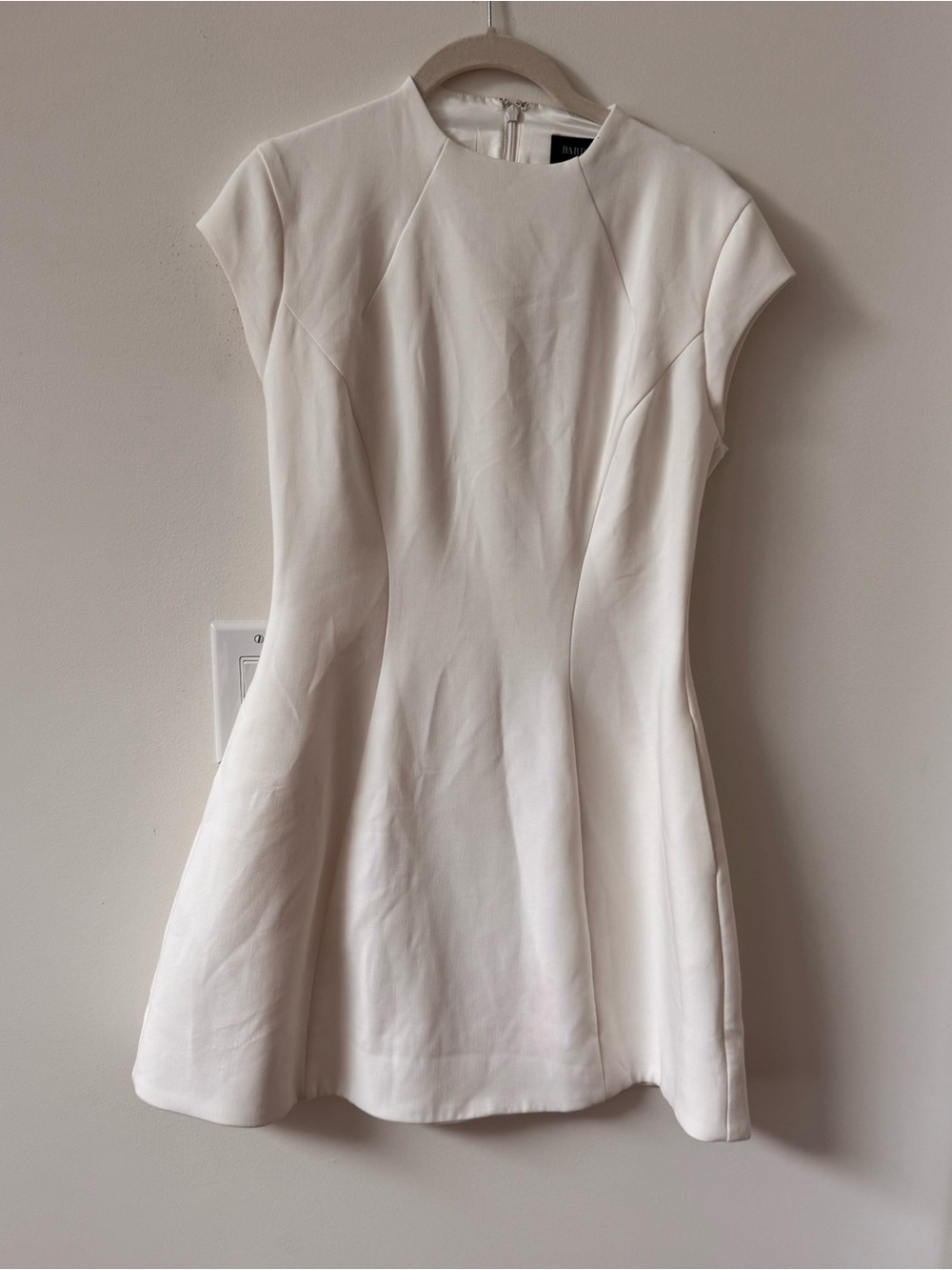 Bardot Delphi Mock Neck Cap Sleeve Minidress